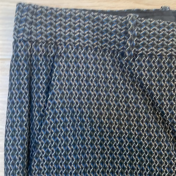 Theory size six blue brocade pants - Picture 3 of 4